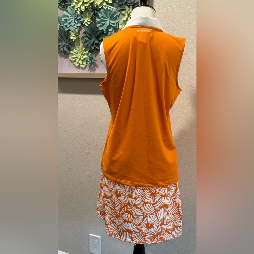 Women’s Tommy Bahama Golf Orange Polo and Skort Outfit - Picture 2 of 5